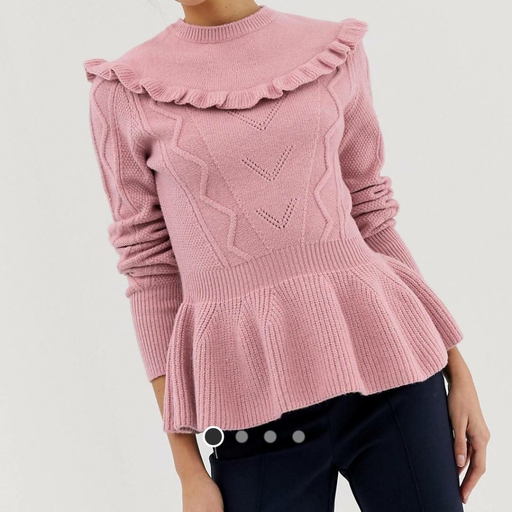 Ted Baker Elsahi grill detail peplum sweater